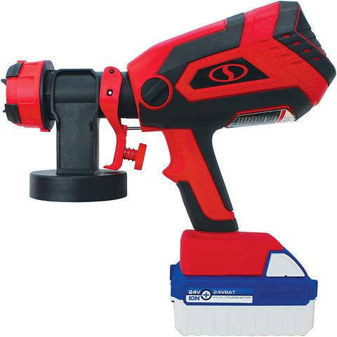 Sun Joe 24V-PS1 24-Volt Amp Cordless HVLP Handheld Paint Sprayer, Kit 4.0ah Batt