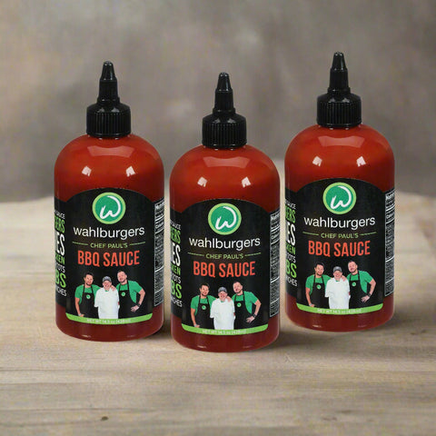 3 BOTTLES Wahlburgers BBQ Sauce 14.5 oz Squeeze Bottle Barbeque