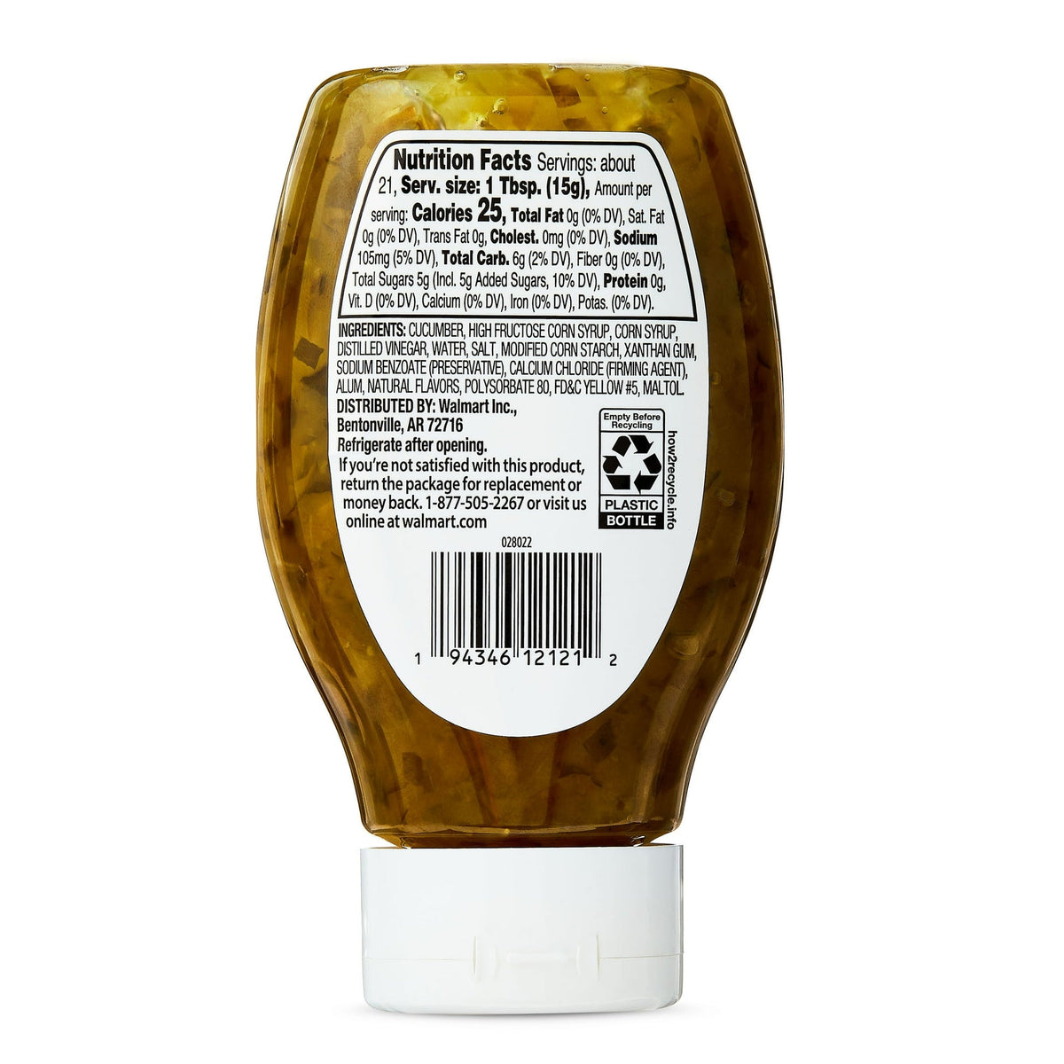 4 Packs of Great Value Squeeze Sweet Relish, 10 oz