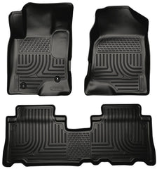 2012-2014 Captiva Sport Floor Mats Black Husky Liners WeatherBEATER Front Rear-0