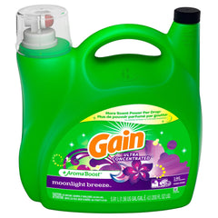 Gain + AromaBoost Ultra Concentrated Liquid Laundry Detergent Moonlight Breeze 146 loads 200 oz