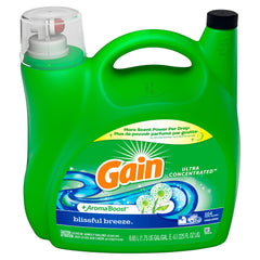 Gain + AromaBoost Ultra Concentrated Liquid Laundry Detergent Blissful Breeze 164 loads 225 oz