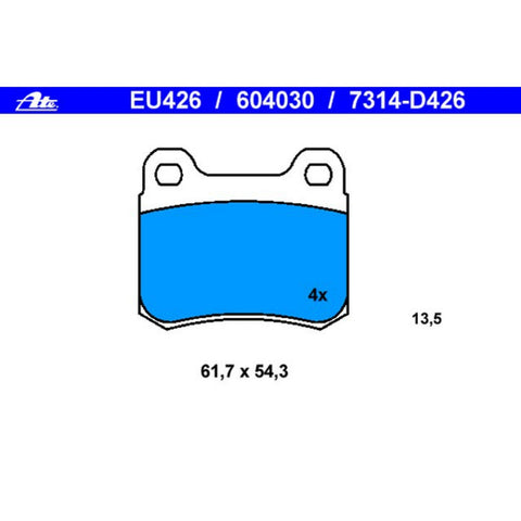 New Rear Brake Pad Set for Mercedes Benz 190D 190E 260E