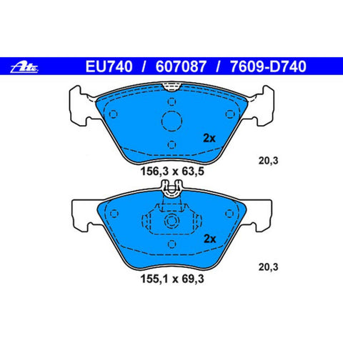 New Front Brake Pads for Chrysler Crossfire Mercedes CLK SLK E320 E430