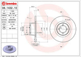 Single Brembo Front Brake Rotor for BMW 1600 1800 2000 2002