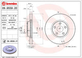 Pair of New Brembo Front Brake Rotors for Toyota Celica Corolla Matrix Pontiac Scion