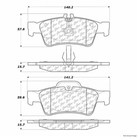 New Rear Brake Pad Set for Mercedes-Benz E, S, SL