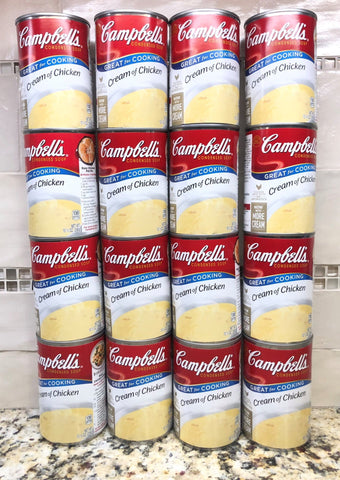 16 Campbell's Condensed Cream of Chicken Soup 10.75 oz Cans