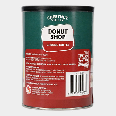 Chestnut Hill Donut Shop Blend Ground Coffee, 9.6 oz