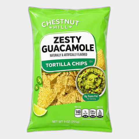 Chestnut Hill Zesty Guacamole Tortilla Chips, 9 oz