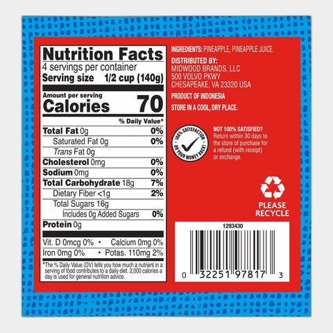 4 Cans Chestnut Hill Pineapple Chunks, 20 oz