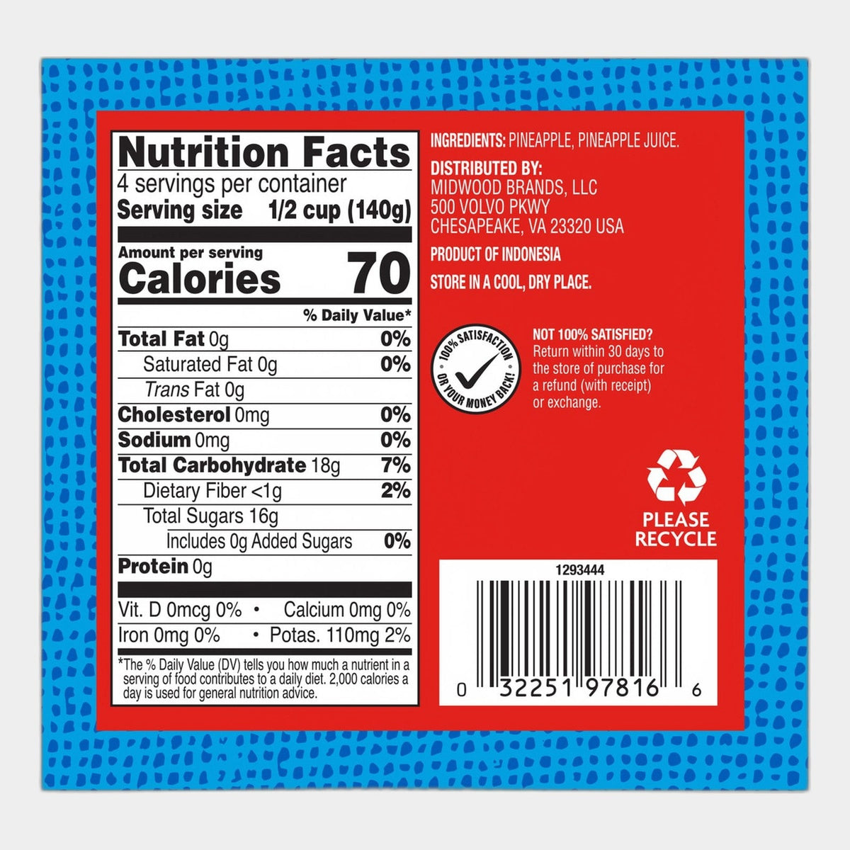 4 Cans Chestnut Hill Pineapple Slices, 20 oz
