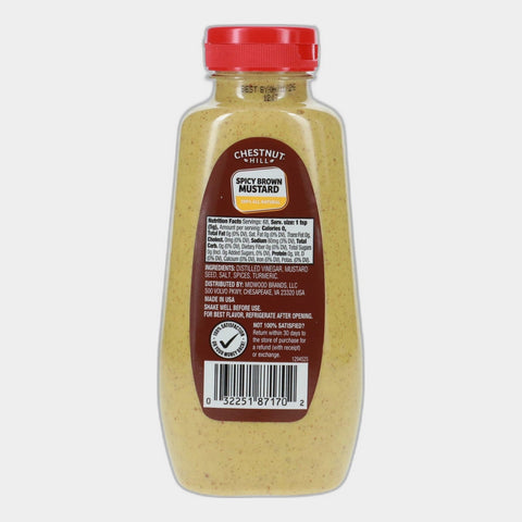 4 Bottles Chestnut Hill Spicy Brown Mustard, 12 oz