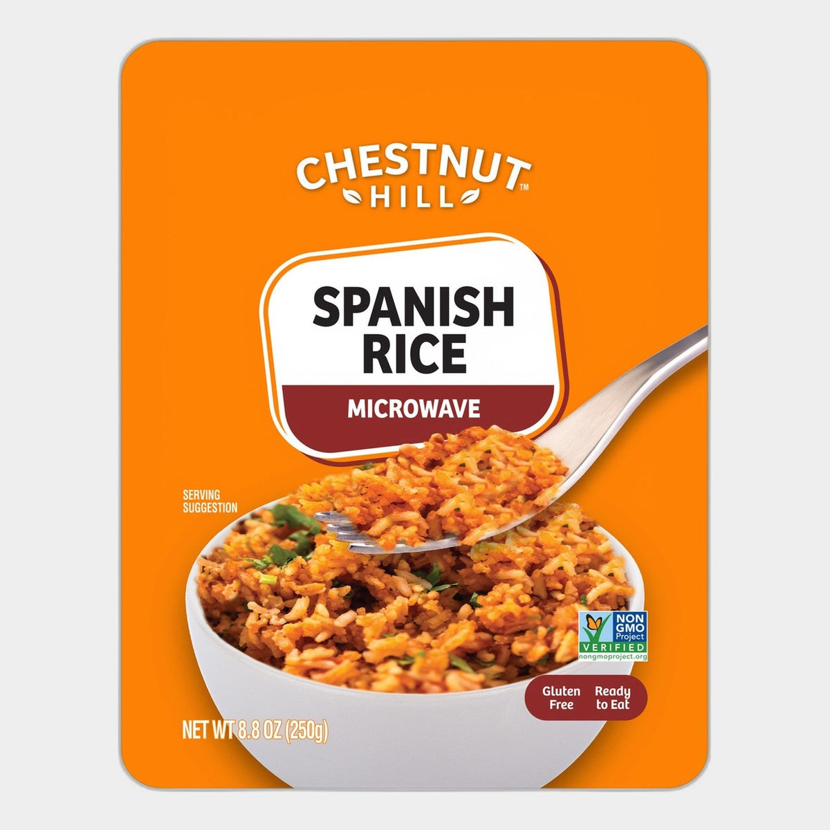 4 Pouches Chestnut Hill Microwaveable Spanish Style Rice, 8.8 oz
