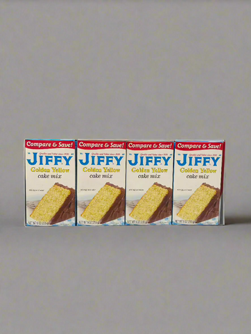 4 Boxes Old Fashioned Jiffy Golden Yellow Cake Mix 9 Oz Box Cupcake