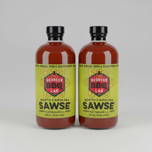 2 Bottles of Redneck BBQ Lab NC Pork Sawse Barbeque Sauce, 15.5 oz