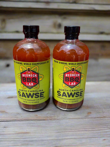 2 BOTTLES Redneck BBQ Lab NC Pork Sawse Barbeque Sauce 15.5 oz Pork