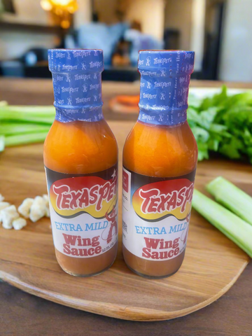 2 BOTTLES Texas Pete Extra Mild Buffalo Wing Sauce Dip 12 Oz Chicken