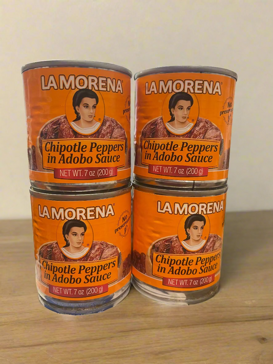 4 Cans of La Morena Chipotle Peppers in Adobo Sauce, 7 oz