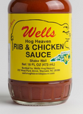 2 BOTTLES Wells All Purpose Rib & Chicken Sauce 18oz NC Pork Barbecue