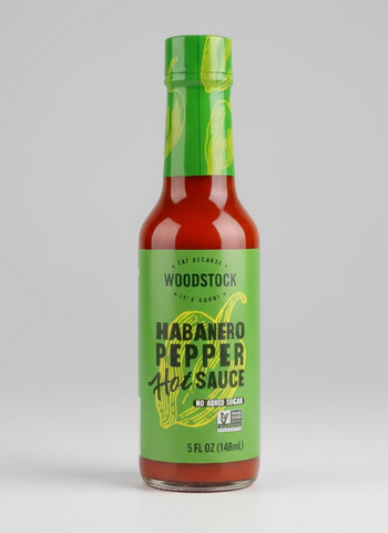 Woodstock Habanero Pepper Hot Sauce 5 Oz Marinade Eggs Tofu