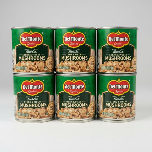 6 Cans of Del Monte Mushrooms Stems & Pieces, 4 oz
