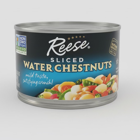 Reese Sliced Water Chestnuts 8 oz Can Salad Stir fry Soup WaterChestnuts