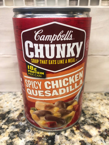 4 Campbell's CHUNKY Spicy Chicken Quesadilla Soup 18.8 oz Cans Tortilla