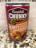 4 Campbell's CHUNKY Hearty Chicken with Vegetables Soup 18.6 oz Cans