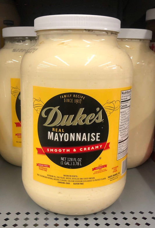 Duke's Mayonnaise 1 Gallon Jar of Duke Dukes thick creamy Mayo sauce