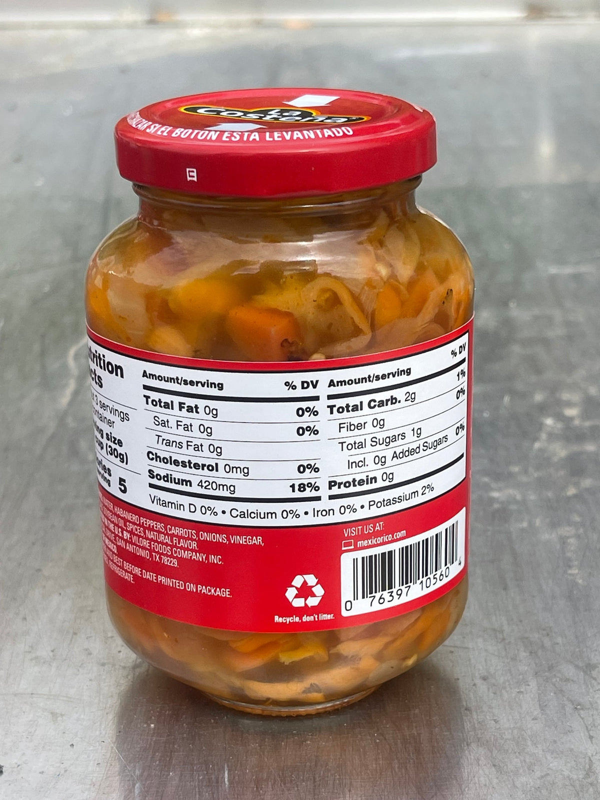 3 Jars of La Costena Sliced Habanero Chili Peppers, 7.4 oz