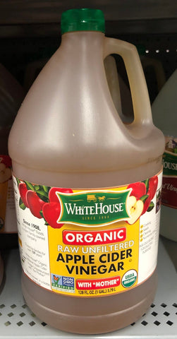 1 Gallon White House Organic Apple Cider Vinegar with Mother Raw Unfiltered