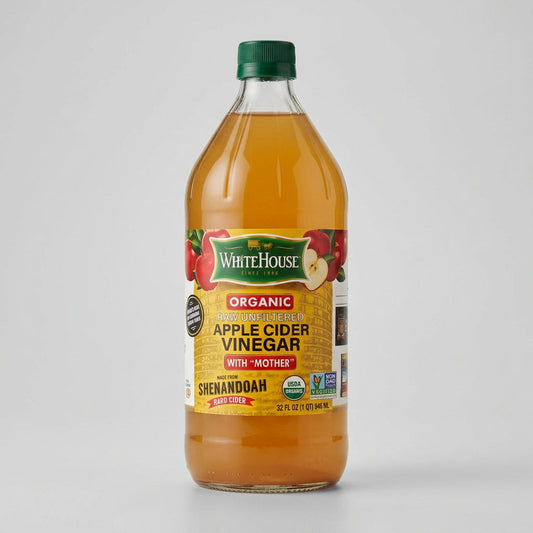 1 Gallon White House Organic Apple Cider Vinegar with Mother Raw Unfiltered