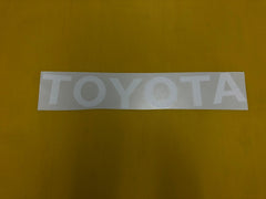 White TOYOTA Lettering Windshield Decal