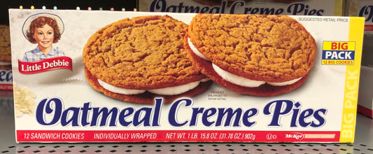 Little Debbie Oatmeal Big Pack Creme Pies Cookies with Icing (Copy)
