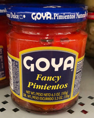 Goya Fancy Pimientos 6.5 oz Jar Cheese Sweet roasted red peppers