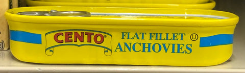 Cento Flat Anchovies in Olive Oil 2 Oz Tin Sardines Morocco Steaks Fish