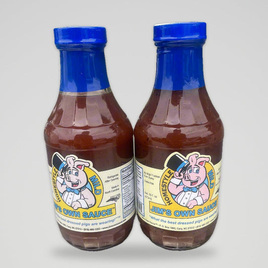 2 Bottles of Jim’s Own Mild Bar-B-Q Sauce, 16 oz