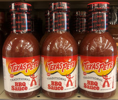 3 BOTTLES Texas Pete Traditional BBQ Sauce 18 oz Barbeque Beef Pork