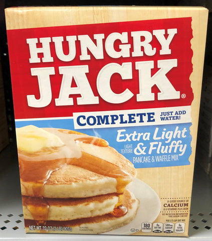 Hungry Jack Extra Light & Fluffy Pancake & Waffle Mix 32 oz Breakfast Iron Syrup