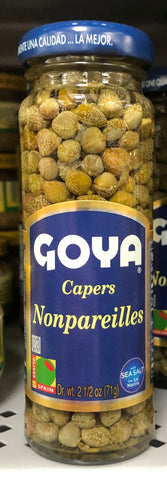 Goya Capers 2.5 oz Nonpareils Spanish Sea Salt Olive Salad Alcaparra Jar