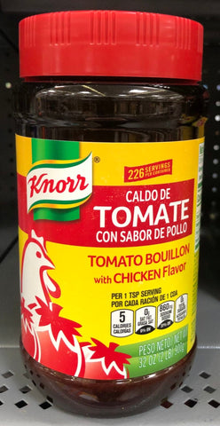 Knorr Tomato Bouillon w Chicken Flavor 32 Oz Calde de Tomate Stock Base