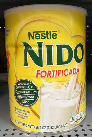 Nestle NIDO Fortificada Dry Whole Milk 56.3 oz. Canister Beverage 3.52 Lb