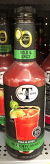 Mr & Mrs T Bold & Spicy Bloody Mary Mix 1 liter Bottle Vodka Mixer