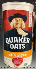 Quaker Oats Old Fashioned Oatmeal 42 oz Canister Breakfast Cereal Cookie