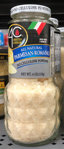 4C 100% Natural Parmesan Romano Cheese 6 oz. Jar Spaghetti Alfredo