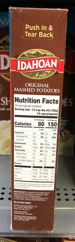 Idahoan Original Mashed Potatoes 26.2 oz Instant Dried Gravy Taters