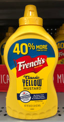 Squeeze Bottle of French's Classic Yellow Mustard 20 Oz Hot Dog Hamburger