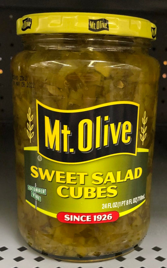 Mount Olive Sweet Salad Cubes Relish 24 oz