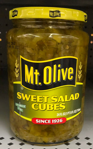 Mount Olive Sweet Salad Cubes Relish 24 oz Salad Tuna Mt Cube